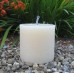 15cm x 15cm Ivory Outdoor Garden Candles